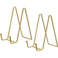 thumbnail image 1 of uxcell Plate Stand for Display, 2Pcs 6 Inch Iron Easel Plate Holder Display Stands Metal Decorative Plates for Picture Photo Book, Gold, 1 of 5
