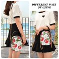 thumbnail image 6 of FORMRS Crossbody Bag for Women Quilted Travel Shoulder Cell Phone Purse with Chain Strap Handbag, White Apple Pattern, 6 of 7