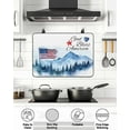 thumbnail image 5 of Stove Top Covers for Electric Stove 24x21 Inches, 4th of July American Flag Heat Insulation Fireproof Glass Cooktop Protector, Independence Day Forest Countertop Stovetop Cover for Kitchen, 5 of 8