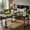 Dark Brown, variant on Demi Bonn Reversible L-Shaped Corner Desk with Storage Bookshelf, Small Home Office Desk Study Writing Table, Black