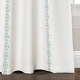 thumbnail image 5 of Lush Decor Stripe Medallion Room Darkening 84" x 52" + 2" Header Medallion Blue 3" Rod Pocket Pair Window Panel, 5 of 11
