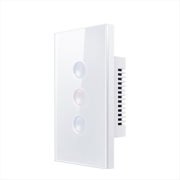 Interruptor Táctil Inteligente Zigbee de 110-240 V, Estilo Cóncavo 2.5D, Repetidor de Señal Zigbee 3.0, Compatible con y Home, 3 Unidades.