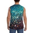 thumbnail image 4 of Fotbe Men's Colorful Rainbow Glitter Print Men's Sleeveless Muscle Tank Tops Casual T-Shirts for Gym Workout Beach-X-Large, 4 of 8