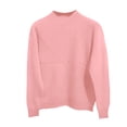 thumbnail image 4 of Breezora Chandail Col Roulé Semi-Confortable pour Femmes Manches Longues Coupe Ample pour Automne Hiver Confort Taille m Rose, 4 of 5