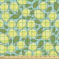 thumbnail image 2 of Lemons Sofa Upholstery Fabric by the Yard, Citrus Fruits Drawing Repeating Pastel Tones Print, Decorative Fabric for DIY and Home Accents, Olive Green Yellow by Ambesonne, 2 of 5