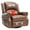 Earth Yellow, variant on Trustyue Breathable Leather Manual Recliner Chair with Heat Massage, 360° Swivel Rocking Recliner, Oversized Multifunctional Living Room and Nursery Chair (Earth Yellow)