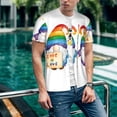 thumbnail image 6 of Uemuo Happy Pride Gnome Print Mens Polo Shirts Baseball T-shirt Performance Short Sleeve Golf Shirt Moisture Wicking Athletic Casual Collared T-Shirt-4X-Large, 6 of 7