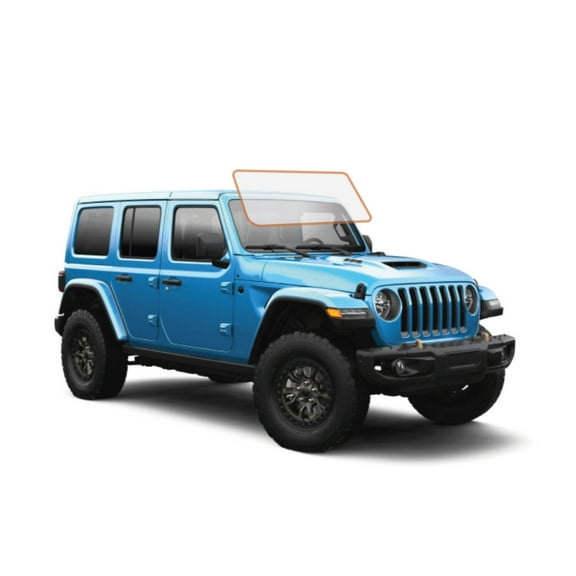 MotoShield Pro Premium Professional 2mil Precut Ceramic Window Tint Film for 2011-2017 Jeep Wrangler 4 Door Hard Top — (Front Windshield 70%) + Lifetime Warranty
