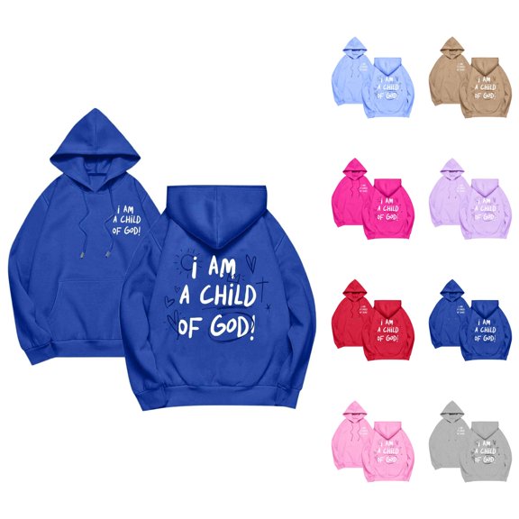 Cute Christian Hoodie for Women 2025 Fall Winter Y2K Graphic Christian Hooded Sweatshirt with Pockets Pullover Top