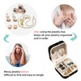 thumbnail image 4 of Firefly Travel Portable Earring Organizer Decorative Box Necklace Holder: Square Jewelry Storage for Rings, Earrings, Necklaces, Bracelets, and More - Suitable for Girls and Women, 4 of 6