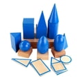 thumbnail image 1 of Wooden Montessori Sensorial Material, Geometric Solids Set - 10pcs 3D Geometric, 1 of 8