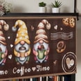 thumbnail image 5 of Farmhouse Coffee Time Rod Pocket Curtain Valance, Vintage Gnomes Desserts Brown Plaid Farmhouse Window Valance for Living Room, Bedroom, Kitchen 54"W x 18"L, 5 of 9
