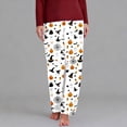 thumbnail image 2 of FAHXNVB Plus Size Halloween Pajama Pants for Women Pumpkin Ghost Spooky Pattern Sleep Pants Elastic Waist Loungewear Pants S-5XL, 2 of 5