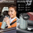 thumbnail image 5 of Modern 30oz Handheld Travel Tumbler with Handle – Double Wall Stainless Steel Insulated Cup, Flip Straw Lid, Leak-Proof & BPA-Free for Hot and Cold Drinks – Durable Coffee & Juice Mug White, 5 of 7