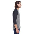 thumbnail image 3 of Threadfast Apparel 302G Unisex Triblend 3/4-Sleeve Raglan, 3 of 3