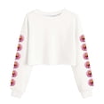 thumbnail image 1 of Camisetas de Manga Larga de las Mujeres Moda Impresa Suelta Casual Cuello Redondo Suéter Deportivo Top Se Ajusta Fiel Al Tamaño, 1 of 5