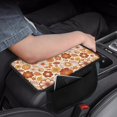 thumbnail image 4 of Chririnla Elastic Polyester Car Armrest Box Cover Protector Comfortable Waterproof Car Center Console Cover for Truck, Retro Orange Floral Automotive Center Console Cover, 4 of 6