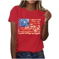 thumbnail image 2 of 4th of July Shirts USA Shirt: American Flag Shirt Women Oversized - Patriotic Tshirt - USA Stars Stripes Tee Tops, 2 of 6