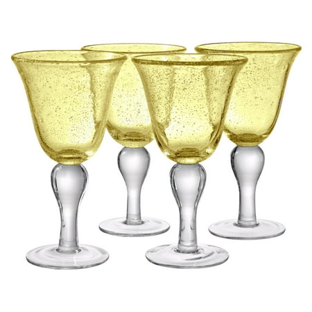 - Artland Inc. Iris Citrine Goblet Glasses - Set of 4