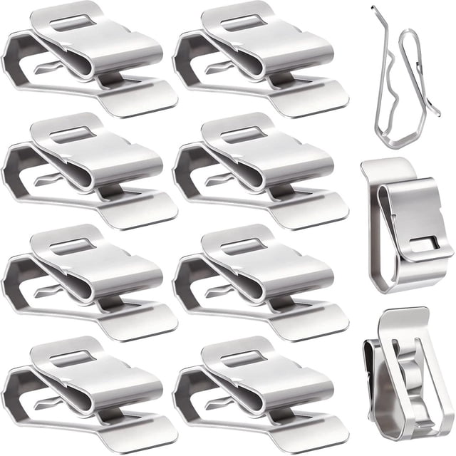Package of 100 Stainless Steel Cable Clips, for PV Wiring Boat Cable Boat Trailer, 0.2 Inch to 0.3 Inch in Rope Capacity Silver