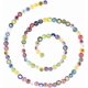 thumbnail image 4 of 5 hebras de 6 mm de cuentas de vidrio millefiori de Murano, hechas a mano, de colores aleatorios, lisas y sueltas, para pulseras y bisutería. 1 hebra de 16", 4 of 7