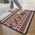 thumbnail image 4 of Red Boho Egyptian Lotus and Circles Pattern Door Rugs,Washable Non Slip Door Mats Indoor,Decorative Door Mats,Entry Mat Indoor for Entrance,Bedroom,Kitchen,Bathroom,30"x17", 4 of 6