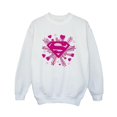 thumbnail image 1 of DC Comics Boys Superman Pink Hearts And Stars Logo Sweatshirt, 1 of 3