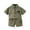 Green, variant on JLFKNG Toddler Baby Boys Clothes Outfits Simple Solid Color Shirt Tops Short Sleeve Shorts With Elastic Waist Design Breathable Loose Fit 2Pcs Outfits Sets Leisure Clothing