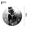 thumbnail image 2 of 16 Inch Wall Clock Battery Operated Silent Clock Decorative for Office, Kitchen, Outdoor, Living Room，Horse in Dust Artwork Art, 2 of 4