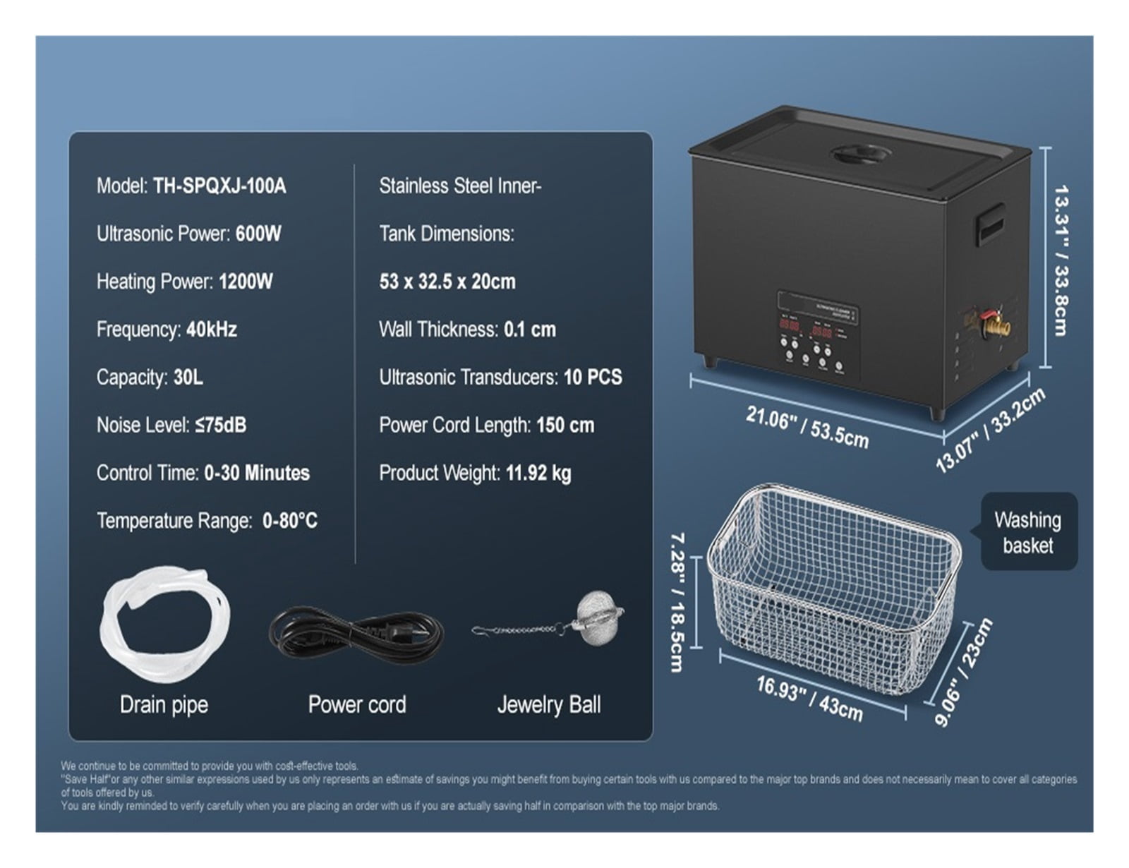 2-30L Ultrasonic Cleaner Digital Ultrasound Cleaning Machine with Upgraded Degassing and Gentle Mode for Jewelry Glasses