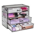 thumbnail image 4 of Sorbus Compact Clear Makeup Organizer Case with 4 Drawers (Transparent Black), 4 of 6