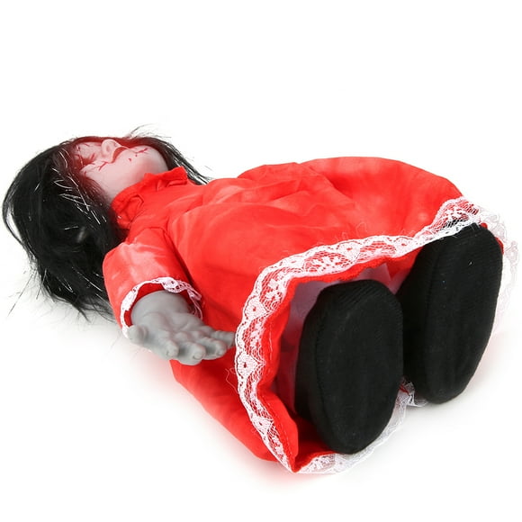 Specific Party Creepy Highly Simulation Creepy Doll, Scary Walking Doll, For Halloween Day Home Black Hair