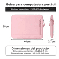 thumbnail image 2 of Funda Para Laptop Maletin Impermeable Protector 15.6 Eo Safe Imports Rosa, 2 of 5