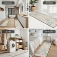 thumbnail image 5 of Pink Floral Pattern Kitchen Rugs Sets Of 3,Kitchen Runner Rugs Non Skid Washable,Decorative Kitchen Floor Mats for Kitchen,Sink,Laundry,17"x30"+ 17"x47" + 17"x59", 5 of 6