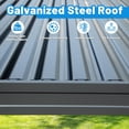 thumbnail image 5 of Domi Outdoor Living 8x5 ft Hardtop Grill Pergola with Adjustable Louvered Roof, Metal BBQ Gazebo with Built-In Gutter System for Patio, Backyard & Deck, Gray, 5 of 9