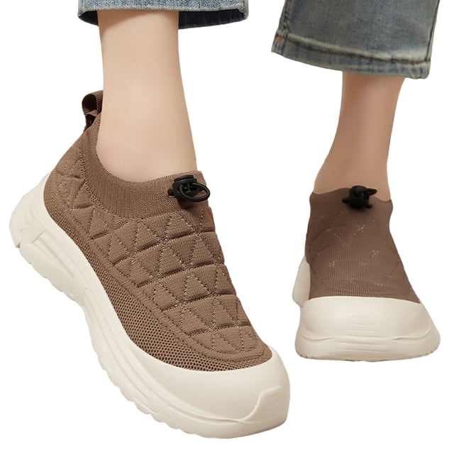 Zapatos para Correr Senderismo Sombros Espesos Planos Zapatilla Mujeres Transpirables Antideslizantes Cómodos Viajar Y La Primavera Verano Otoño
