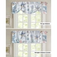 thumbnail image 5 of Tie Up Valance Curtain for Kitchen, Summer Ocean Starfish Coral Shell Rod Pocket Short Curtains Adjustable Tie-Up Shade Valances, Retro Blue Letter Window Treatment for Bathroom Living Room Bedroom, 5 of 7