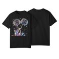 thumbnail image 3 of NAMTYQX Graphic Tees for Women Trendy Crewneck Print Soft Short Sleeve Loose Fit Casual Plus Size Muster Stretchy Womens Summer Shirts Black Size 2XL, 3 of 4