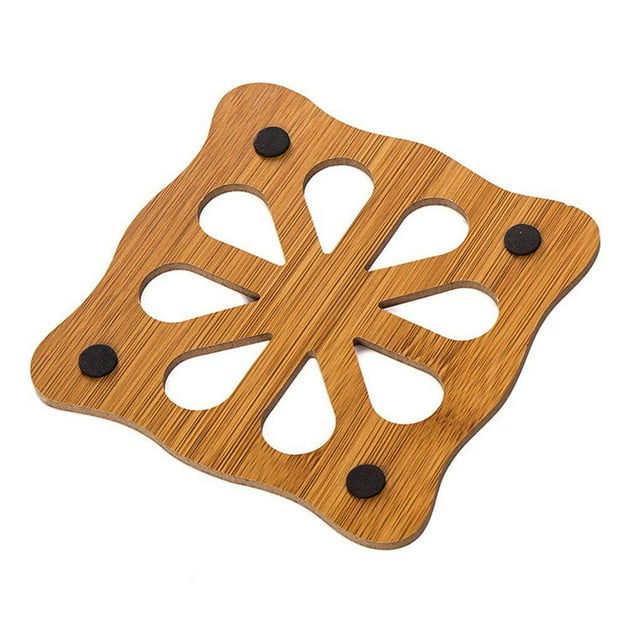 Hollow Cartoon Design Cup Mug Hot Pot Table Wooden mat Wooden table Pad Heat Insulation Desk Mat Non-slip Plate