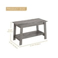 thumbnail image 2 of Luku Coffee Table, Farmhouse Wooden, Modern 2-Tier Coffee Table for Small Apartment Bedroom Dining Room Home Office TV Stand Living Room, Grey, 2 of 8