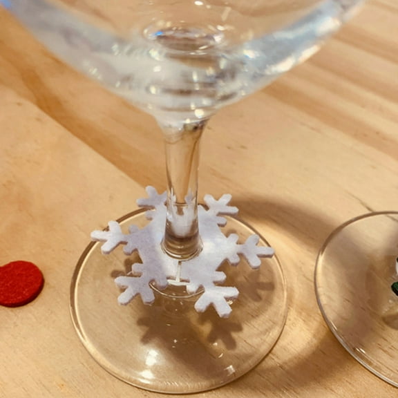 PAMINGONO Wine Glasses Wine Glass Rings Assorted Color Nonwovens 8pcs