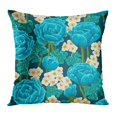 thumbnail image 1 of BOSDECO Beige Flower Floral Blue Roses Colorful Pattern Abstract Pretty Beautiful Beauty PillowCase Pillow Cover 18x18 inch, 1 of 1