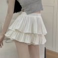 thumbnail image 5 of DuoJiaJ Women's High Waist Fashion Design Cake Skirt Petite Pleated Tutu Skirt Skirts For Women White S, 5 of 5