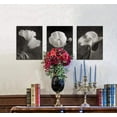 thumbnail image 4 of Canvas Wall Art Contemporary Simple Life White Flower Lily Painting Wall Art Decor - 3 Panels Framed Canvas Prints Black and white Style Giclee Artwork Ready to Hang Home Decorations Office Decor Gift, 4 of 6