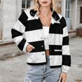 thumbnail image 3 of Jackets for Women Winter Coat Jackets Flannel Stand Collar Jacket(Flag of Waimes,Size:S-4XL), 3 of 7