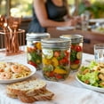 thumbnail image 4 of Wide Mouth Mason Jars 16oz - 8 Pack, Pint Mason Jars with Lids and Seal Bands, Glass Canning Jars for Pickling, Jam, Jelly, Honey, Salad, Desert, Shower Wedding Favors, DIY Candles Decor, 4 of 8