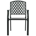 thumbnail image 4 of vidaXL Stackable Patio Chairs Outdoor Seating Stacking Dining Chair Steel Black, 4 of 7
