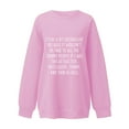 thumbnail image 4 of Cmfcve Women's Fashion Hoodies & Sweatshirts Letter Print Long Sleeve Versatile Tops Crew Neck Loose Gym Pullover Tops, 4 of 6