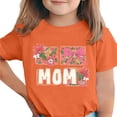 thumbnail image 1 of Zpanxa T-Shirts d'Été pour Filles Imprimé de la Fête de l'Indépendance Col Rond Manches Courtes Haut Polyester Spandex 3-4 Ans, 1 of 6