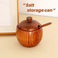 thumbnail image 6 of 2Pcs Spice Jar Seasoning Can with Lid Spoon Wood Spice Storage Box Sugar Pot Salt Jars Kitchen Storage Container Condiment Jars, 6 of 8